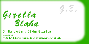 gizella blaha business card